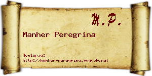 Manher Peregrina névjegykártya